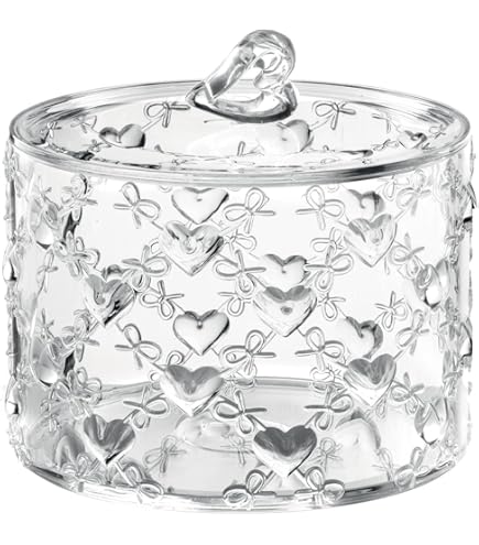 CRYSTALIA Glazen Snoeppot Met Deksel | Kristal Geslepen, Loodvrij | Voor Snoep, Koekjes, Suiker | Cadeau Voor Feest & Huis