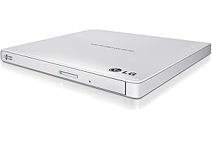 LG Electronics 8X USB 2.0 Super Multi Ultra Slim Portable DVD+/-RW External Drive with M-DISC Support, Retail (White) GP65NW60 Color: White, Model: GP65NW60, PC/Computer & Electronics