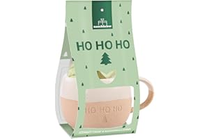 Set Ho Ho Ho mit Tasse und Marshmallows in Tannenbaum-Form | Weihnachtliche Idee für Familie, Freunde & Kollegen | Süßes Mitbringsel für Advent & Weihnachten | Perfekt zum Dekorieren, Genießen (1)