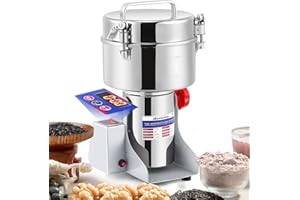 Moongiantgo 2500g Mulino per Cereali Elettrica, con Display a LED, Acciaio Inossidabile & Motore Commerciale 3600W 36000RPM, 30S Rettifica Ultra Fine ad Alta Velocità, per Cereali/Erbe/Spezie/Noci
