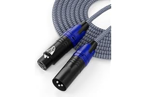 AILZPXX Cavo XLR Bilanciato Microfono 3metro, Maschio a Femmina, Premium Cavo Cannon per Microfono, Scheda Audio, Alimentazione Phantom Altoparlante, Registratore Attrezzatura Banco di Missaggio