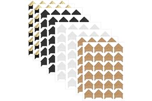 ACOORUITENG Fotoecken Selbstklebend Selbstklebend Foto Klebeecken Foto Ecken Fotoecken für Fotoalbum Fotoecken zum Kleben Fotoecken Aufkleber für Scrapbooking Fotoalbum DIY Tagebuch 192 Stück 8 Blatt