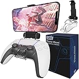 Orzly Bluetooth PS5 Accessorio Clip da Gioco Mobile Compatibile con Controller Playstation 5 - Supporto per Telefono Regolabi