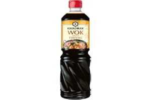 Kikkoman - Wok Sauce Teriyaki - Zum Kochen, Dippen oder Glasieren - Ohne Farbstoffe & Geschmacksverstärker - Vegan & Laktosefrei - 1er Pack (1 x 975ml)