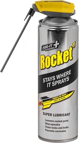 Rocket TT Super Tube Lubricant Spray 450ml | Rust Remover & Anti-Corrosion Maintenance Spray | Penetrating Oil for Seized Bolts,Tools, Bikes & Garden Equipment | Water-Resistant Protective Coating