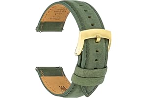 CORROPELLE Leather Watch Straps Quick Release, Vintage Elegant Top Grain Leather Watch Strap Bands Replacement for Men and Women, Watch and Smartwatch, Choice of Width - 18mm 19mm 20mm 21mm 22mm