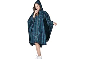 Wetry - Poncho de Pluie pour Femme Cape Pluie Réutilisable Coupe-Vent Étanche pour Vélos, Camping, Excursions, Urgence