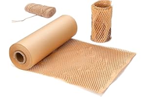 ECOTISH verpackungsmaterial füllmaterial verpackungsmaterial papier rolle Wabenliner Verpackungsrolle Kraftpapier zum Verpacken/Lagern exquisiter Zerbrechliche Gegenstände (25cm*20m)