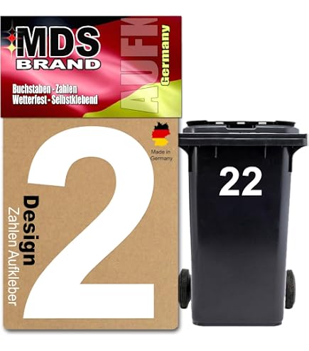Zahlenaufkleber 7,6 Cm – 100 Stück Schwarz, Selbstklebend & Wasserfest Für Hausnummer, Briefkasten, Mülltonne