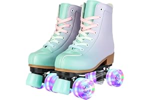 XUDREZ Roller Skates Roller Shoes Double Row Roller Shoes Kids Roller Skates Adult Youth Men And Women Beginners Luminous RollerShoes
