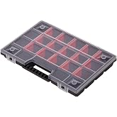 MIVOS 12 Inch Small Parts Accessories Organizer Box - Screw Box Assortment with 21 Compartments for Storage -290x195x35mm