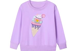 Gumyoss Sweatshirt Girls Pullover for Children Girls Cotton Sweater Toddler Girls Long Sleeve Tops Age 2-8 Years