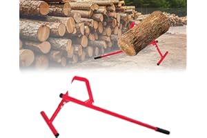 HOCOMAY Timberjack de acero, elevador de troncos de 51 pulgadas con gancho ajustable, capacidad de carga máxima de 220 libras, herramientas de registro para troncos de hasta 13.7 pulgadas de diámetro