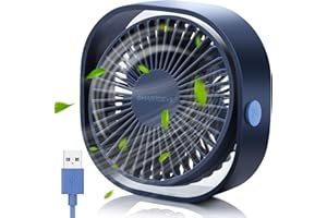 SmartDevil Ventilatore USB, Mini USB Ventilatore, Ventilatore Silenzioso, Ventilatore Portatile USB, per Scrivania, Auto,Casa Ufficio,Viaggiare. USB Alimentato(Blu)