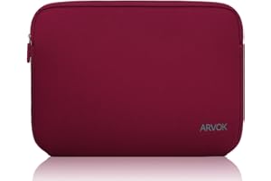 Arvok 15 15,6 16 Pulgadas Funda Protectora para Portátiles Ultrafino/Impermeable Ordenador Portátil Caso/Neopreno del Portátil Bolsa para Acer/ASUS/DELL/Fujitsu/Lenovo/HP/Samsung/Sony (Vino Rojo)