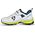 SG Unisex-Adult Century 6.0 Rubber Spikes Cricket Shoes, White/Sea Green/F.Green - 10 Uk