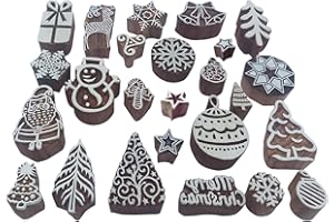 Royal Kraft Christmas Wooden Block Printing Stamps (Set of 25) Bulk01_25D