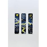 3'l&uuml; Van Gogh Starry Night Kitap Ayracı