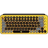 Logitech POP Keys Tastiera Meccanica Wireless con Tasti Emoji Personalizzabili, Layout ‎Francese AZERTY - Blast