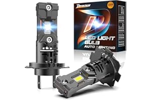 Devechos Bombilla H7 LED 100W: 26000LM, 6000K Blanco Puro - Mini LED para Faros de Coche y Moto - Reemplazo de Halógeno - Sin Adaptador Necesario - Pack de 2