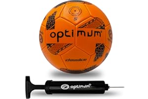Optimum Sport Classico Football for Indoor/Outdoor Training & Matches, Durable Valve for Consistent Flight, Precision Control & Lasting Air Retention