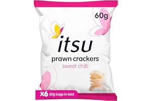 Itsu Sweet Chilli Prawn Crackers | Sharing Prawn Cracker Snack | 60 g (Pack of 6) | Healthy