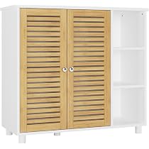 sogesfurniture Meuble de Rangement en Bambou, Armoire de Salle de Bain
