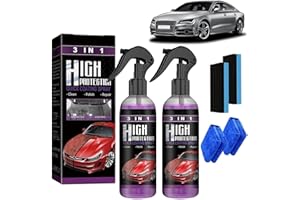 GYZGIRLOVER 3 in 1 High Protection Quick Car Coating Spray, Car Ceramic Coating Spray, Plastic Parts Refurbish Agent (2pcs)