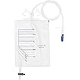 10pcs Pack of 2000ml Urine Drainage Bag with Integrated Bag Hanger and T-Tap - Sterile Catheter Night Bags - Overnight Bedside Urine Bag