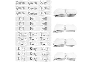 Caffney 12 Pcs Bed Sheet Organizer Bands, Elastic Bed Sheet Straps King Twin Full Queen Bed Sheet Storage Bands for Organizing Closet Wardrobe Storage Bedroom Storage Labels Elastic Bedding Bands (a)