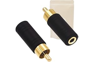 ADAPTOUT 2 x wtyczka adaptera RCA Male Mini Jack 3,5 mm żeńskie mono pozłacane Minijack Adaptive French marka