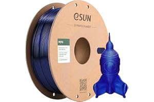 eSUN filament do drukarki 3D PETG, filament PETG 1,75 mm, dokładność wymiarów +/- 0,05 mm, 2,2 funta (1 kg), szpula, filament 3D do drukarek 3D