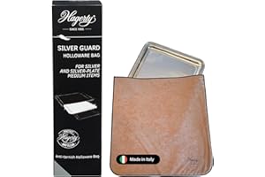 ‎HAGERTY Hagerty Silver Guard Holloware Bag Tasche für Silber & Versilbertes 40x40 cm, Praktische Silber-Aufbewahrung Tasche mit Anlaufschutz, Imprägnierte Samt Schutzhülle für Teller Tablett usw
