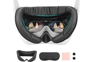 Eyglo Support d'interface Faciale pour Pico 4,Housse pour Pico 4,Mousse PU Souple+Housse de Lentille+Lingettes pour Lunettes,Anti-Fuite de Lumière,Accessoires pour Pico 4,Améliorer Le Confort