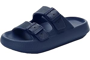 DONPAPA Claquettes Femme Chaussons Hommes Douche Sandales Pantoufles Comfy Piscine et Plage Confortable Antidérapant Sliders