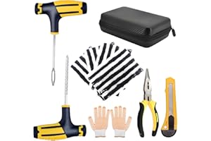 MEIEGOU Tire Repair Kit(9 piece set) Car Puncture Repair Kit, Universal Car tire ratch kit, ready to repair punctures in cars, vans, bikes and trucks, Car Tire Puncture Repair Kit -Car Accessories.