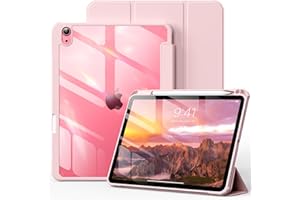 KVTVOU Clear Case for iPad A16 11th Generation 2025 / iPad 10th Generation 2022 10.9 Inch, Clear Hard PC Back, TPU Anti-drop Corners, Slim Shockproof Cover, Auto Wake/Sleep, Pink