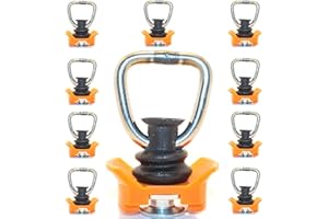 Gubar-Tech Heavy Duty 10 x Single Fitting für Airlineschienen -1340 daN/kg Endbeschlag L-Track Zurrschienen