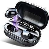 Tiksounds Kopfhörer Kabellos, In Ear Bluetooth 5.1 Kopfhörer mit Mic, 150H Spielzeit mit LED Anzeige Ladebox, IPX7 Wasserdich