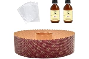PASTICCERIA FRACCARO 1932 Kit Stampo per Ciambella (10pz x 400 gr) + Aroma per Dolci Fraccaro (2pz - 100 ml) + Sacchetto (10 pz), Stampi di Carta di Pura Cellulosa ideale per l’uso in Forno, resistente al calore 200°C