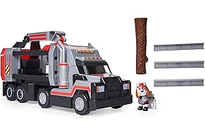 PAW PATROL Psi Patrol, wielka ciężarówka Ala Deluxe z ruchomym panelem kontrolnym, wysuwanym ramieniem z pazurem, akcesoria i figurki akcji, zabawki dla dzieci w wieku od 3 lat