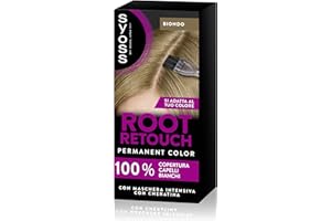 Syoss Root Retouch Ritocco permanente Biondo, Colorazione permanente per 100% copertura della ricrescita capelli, Kit con crema colorante capelli e maschera intensiva con cheratina