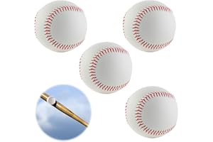 LEKEFETO 4 pezzi di palline da Baseball Professionali Cucite a Mano Baseball 9 Pollici PU Soft Basebälle Match Elite, Soft Basebälle per Adulti e Adolescenti, Giochi di Baseball Professionali