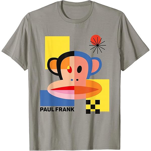Paul Frank Julius Abstract 80s Block Art T-Shirt : Amazon.co.uk