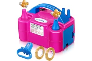 ‎HELESIN HELESIN Electric Balloon Pump, 600 W, Portable, 2 Inflation Modes, Balloon Inflator for Birthday Decoration, Party Decoration, Christmas Decoration