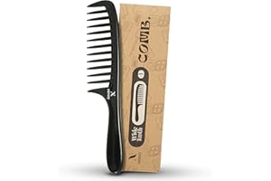 N NIMXY Nimxy Black Wide Tooth Comb for Curls 1 Pc - Curl Comb with Comfortable Handle for Detangling Medium to Long Wet and Wavy Hair - hairdressing & Styling