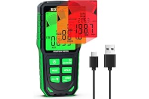 RDINSCOS Medidor EMF, EF/MF/RF Detector de Ondas Electromagnéticas, Recargable Detector de Campos Electromagnéticos,Medidor de Ondas Electromagnéticas para Hogar,Officio