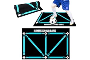 GDOKKNY Football Training Mat for Kids: Soccer Mastery Mat, Anti-Slip Pad, L-Shaped Push-Pull Training, Horizontal Ball Control, Backward Dribble Training for Youth Soccer Enthusiasts