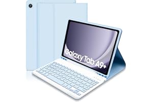 TITITINITA Keyboard Case for Samsung Galaxy Tab A9+ / A9 Plus 11 Inch 2023 (SM-X210/X216/X218),Built-in S Pen Holder - Slim Smart Cover with Detachable Bluetooth Keyboard for Samsung Tab A9+(Blue)