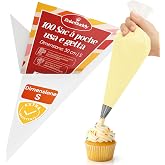 BakeBuddy Professional Disposable Pastry Sleeves 100 Units, S 30 cm | Extra Resistant Pastry Sleeves Made with Recycled LDPE